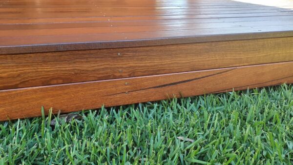 Spotted Gum Decking Freshly Oiled