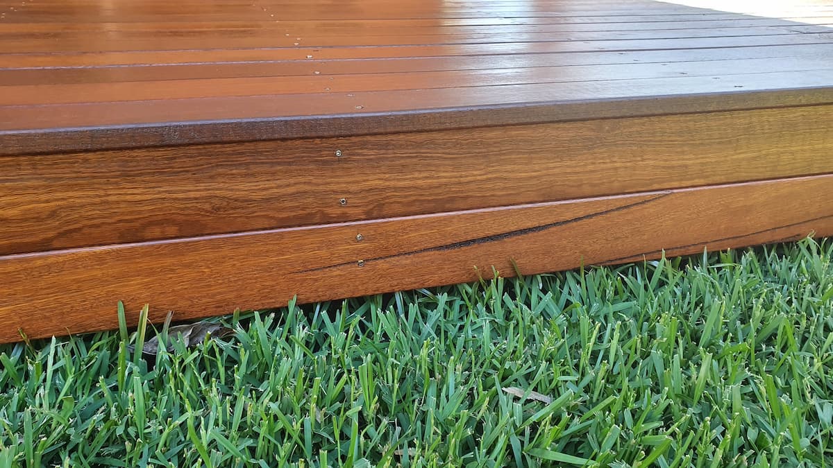 Spotted Gum Decking Freshly Oiled