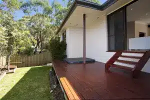 Rear Decking On House With Garden