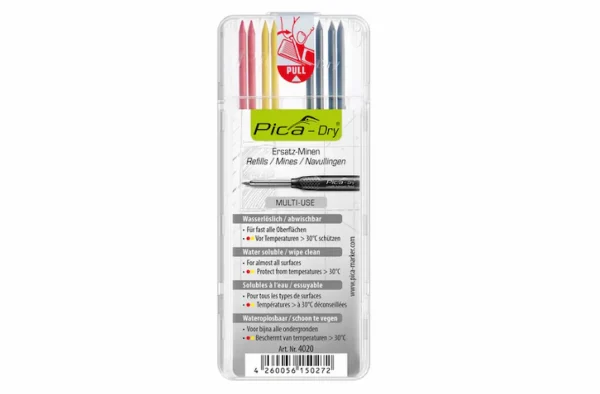 PICA Pencil Dry Lead Refill Water Soluble Color Mix Set